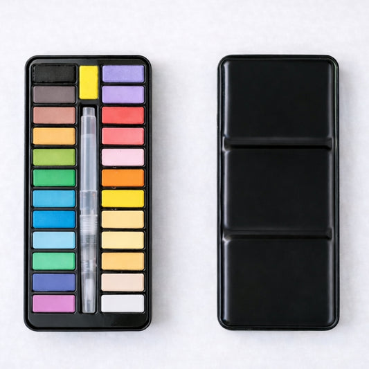 Set van 24 kleuren + penseel