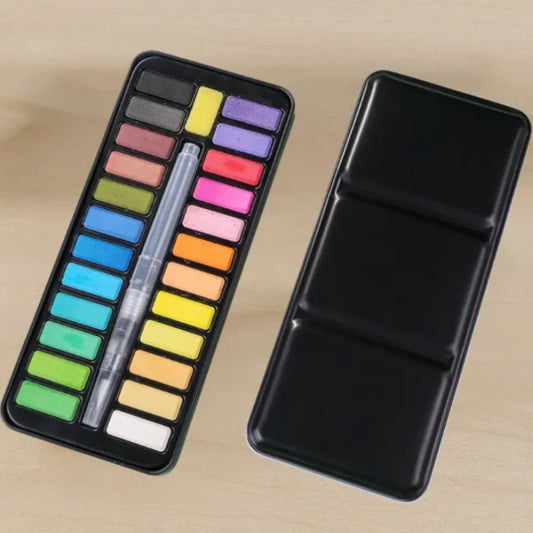 Set van 24 kleuren + penseel